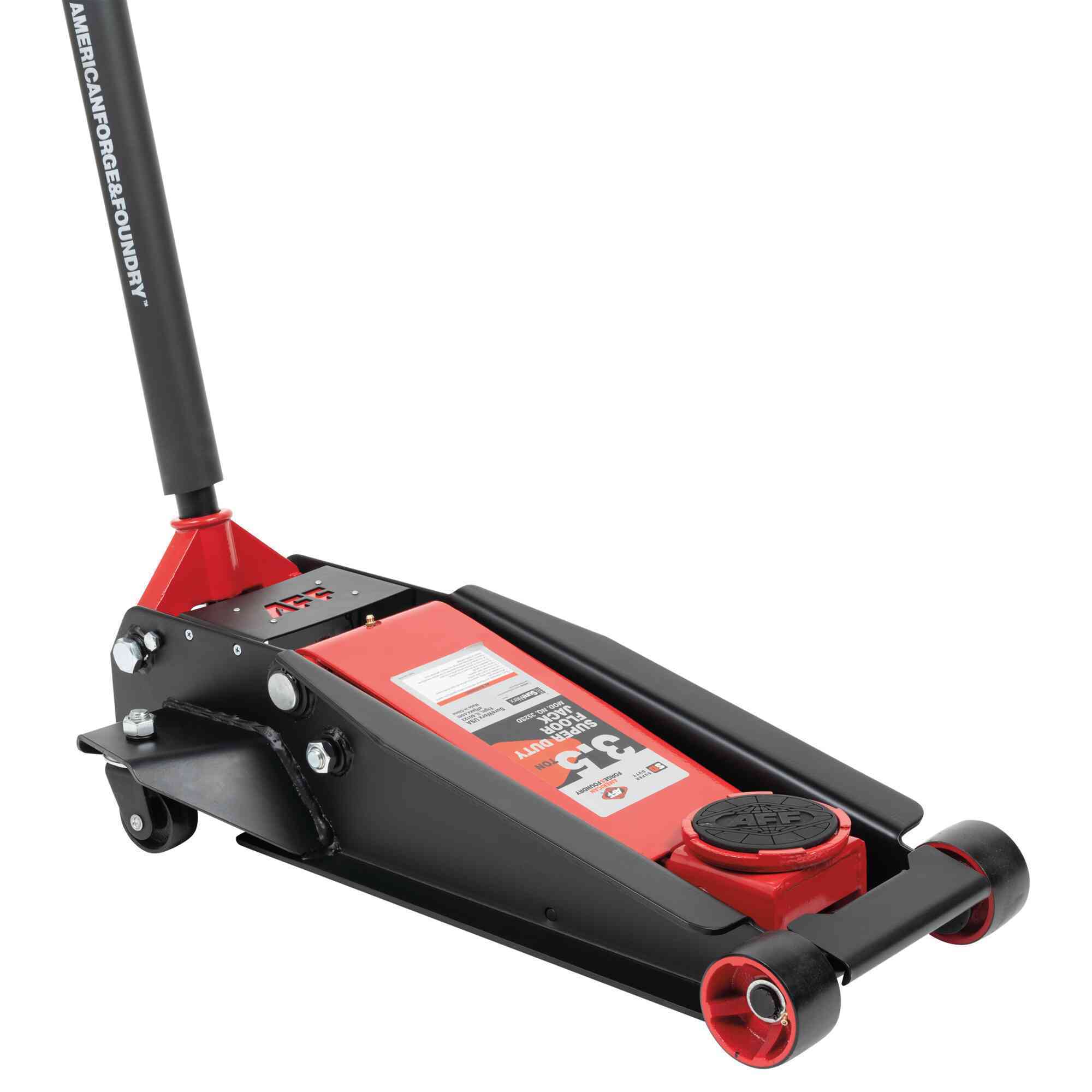 American Forge & Foundry - Service Jack - 3.5 Ton Capacity - Lightning™ Lift - Short Chassis - 2 pc Handle - 4" Min H to 20.5" Max H - SUPER DUTY - Model # 352SD
